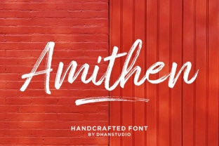 Amithen: A Textured Brush Font for Modern Design
