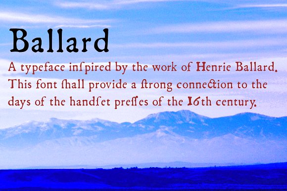 Ballard Font for Creative Makers