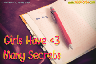 Girls Have Many Secrets: A Feminine Script for Editorial Design