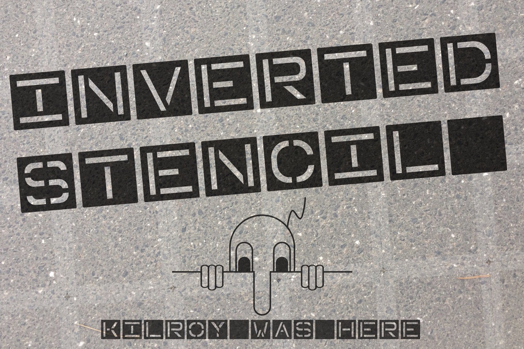 Inverted Stencil Font