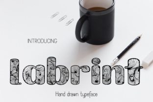 Labrint: A Decorative Floral Font for Digital Design